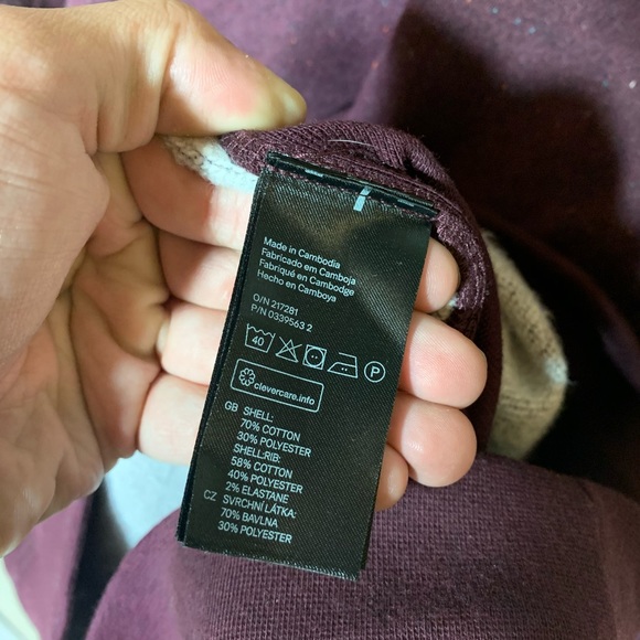 H&M Jacket Maroon with Multi-Color Pattern - Picture 3 of 5